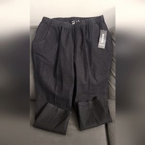 🌊NWT🌊 Alia Plus Size Black Denim Pull-On Pants - Size 16W Women⚘⚘